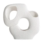 Ceramiczna dekoracja z efektem chropowatości Gissel 29, biała - Vical