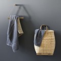 Nowoczesny wieszak na ręczniki Bathroom, dąb wędzony - EKTA Living