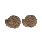 Gałki do szafek i szuflad Wood Knot Ø3.5, dąb olejowany, 2 szt - EKTA Living