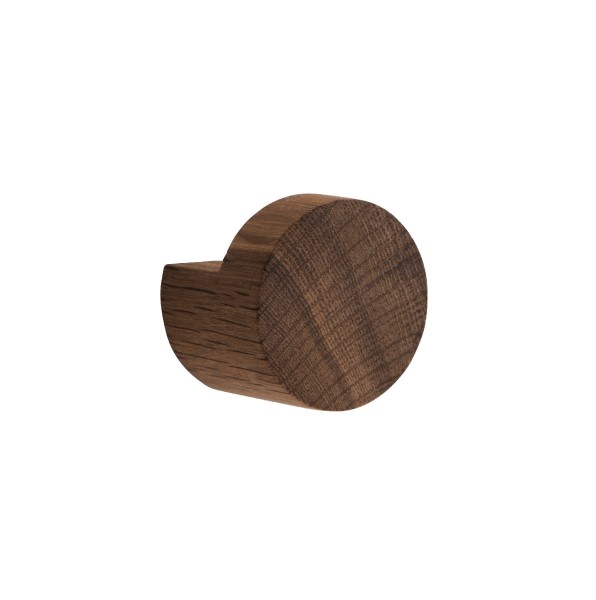 Wieszak pojedynczy drewniany Wood Knot Ø2.8, dąb wędzony, 2 szt - EKTA Living