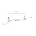 Wieszak ścienny Dot z 4 haczykami, dąb wędzony - EKTA Living
