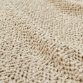 Bawełniana narzuta z fakturą plastra miodu Songe Vanille 260x240 - Essix