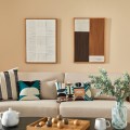 Obraz dekoracyjny tekstylny z ręcznie wykonaną plecionką Tissia Beige 50x70 - Atmosphera