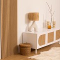 Lamele ścienne MDF na filcu akustycznym Colva 60x60, efekt jasnego dębu - Atmosphera