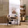 Lamele ścienne MDF na filcu akustycznym Colva 60x60, efekt jasnego dębu - Atmosphera