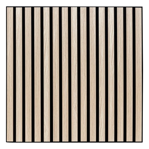 Lamele ścienne MDF na filcu akustycznym Colva 60x60, efekt jasnego dębu - Atmosphera