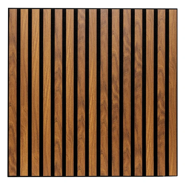 Lamele ścienne MDF na filcu akustycznym Colva 60x60, efekt orzecha włoskiego - Atmosphera