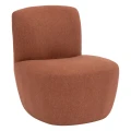 Mały fotel tapicerowany Leone, terracotta - Atmosphera
