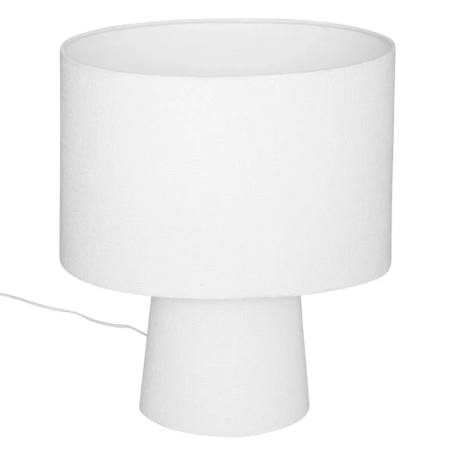 Biała lampa stołowa materiałowa Eira - Atmosphera