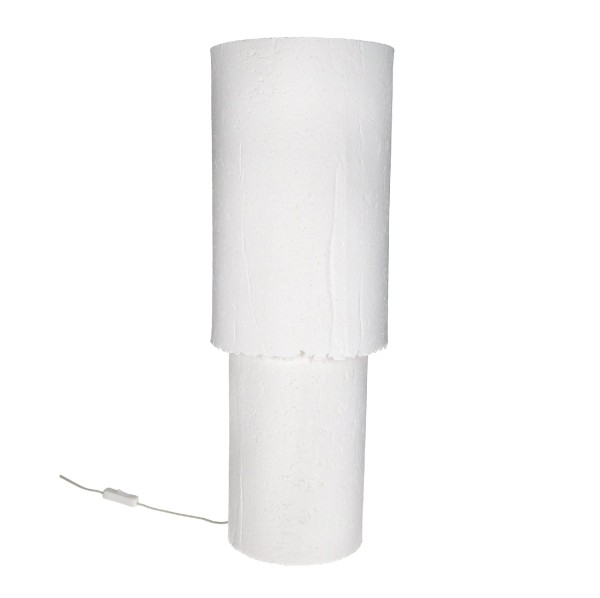 Lampa stołowa z papier-maché Competa 69, biała - Pomax