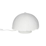 Lampa stołowa grzybek z papier-maché Competa Ø30, biała - Pomax