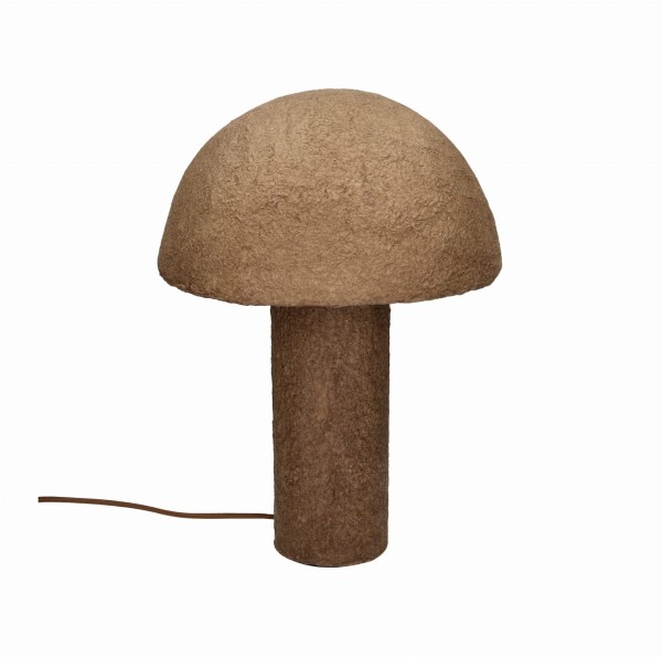 Lampa stołowa z pulpy papierowej Tierra Coffee 38 - Pomax