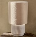 Duża lampa stołowa z terakoty Cordoba 66, biała - Pomax