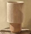 Duża lampa stołowa z jutowym kloszem Cordoba 66, terakota – Pomax