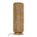 Lampa podłogowa ze sznurka na drewnianej podstawie Cordera - Pomax