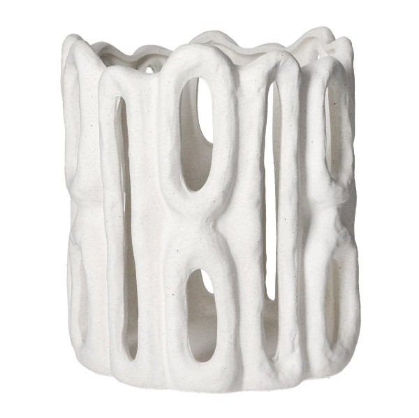 Biały lampion ceramiczny Cadiz 25 – Pomax