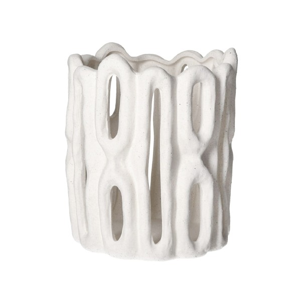 Biały lampion ceramiczny Cadiz 19 – Pomax