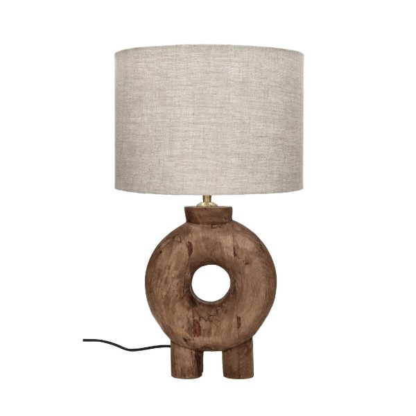 Lampa stołowa drewniana Lampedusa Organic 51 - Pomax