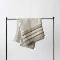 Koc lniany Emilio 130x170, ze strukturą jodełki - Tell Me More