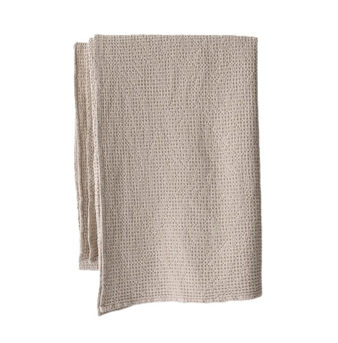 Narzuta z miękkiej bawełny waflowej Miro 260x260, beżowa - Tell Me More