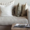 Miękka poszewka na poduszkę Holte Sand 60x60, z lnu stonewashed - Tell Me More
