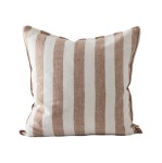 Miękka poszewka na poduszkę Holte Hazelnut 50x50, z lnu stonewashed - Tell Me More