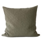 Poszewka na poduszkę z pranej bawełny Brick 50x50, Olive - Tell Me More