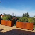 Podłużna donica corten Largo 120x30x30 - Decorti
