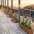 Podłużna donica corten Largo 120x30x30 - Decorti