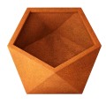 Donica ogrodowa geometryczna ze stali corten - Decorti