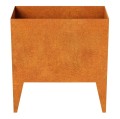 Donica ogrodowa na nóżkach z cortenu Pierna 45x85x90 - Decorti