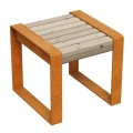 Siedzisko ogrodowe Marco 50x50x46, z cortenu i drewna - Decorti