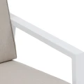 Sofa na taras i balkon Pavane, beż i biel - Hesperide