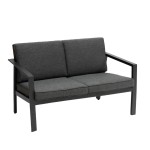 Sofa na taras i balkon Pavane, grafitowa - Hesperide