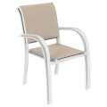 Krzesło ogrodowe sztaplowane Piazza, Linen White - Hesperide