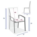 Krzesło ogrodowe do sztaplowania z podłokietnikami Axant, Linen White - Hesperide