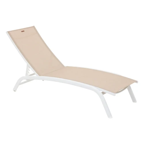 Leżak ogrodowy na kółkach Bonao, Linen White - Hesperide