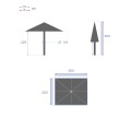 Parasol ogrodowy prostokątny odchylany Loompa 2x3 m, szary - Hesperide