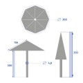 Parasol ogrodowy okrągły odchylany Loompa 3 m, taupe - Hesperide