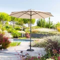 Parasol ogrodowy okrągły odchylany Loompa 3 m, taupe - Hesperide
