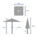 Parasol ogrodowy kwadratowy, Soya 2.5x2.5m, Clay Wheat - Hesperide