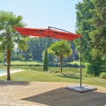 Parasol ogrodowy boczny, kwadratowy Manoa 2,5x2,5, amber - Hesperide