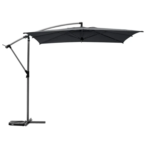 Parasol ogrodowy boczny, kwadratowy Manoa 2,5x2,5, szary - Hesperide