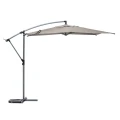 Parasol ogrodowy boczny, okrągły Manoa 3m, taupe - Hesperide