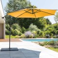 Parasol ogrodowy boczny, okrągły Manoa 3m, musztardowy - Hesperide