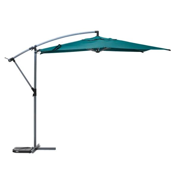 Parasol ogrodowy boczny, okrągły Manoa 3m, niebieski - Hesperide