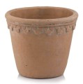 Osłonka doniczki z koronkowym reliefem Ø13, ceramiczna - Polnix