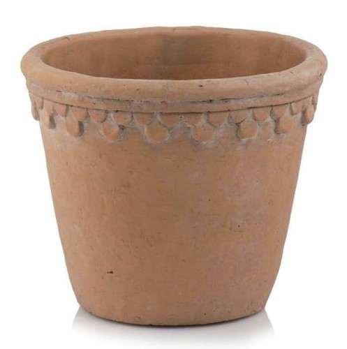 Osłonka doniczki z koronkowym reliefem Ø13, ceramiczna - Polnix