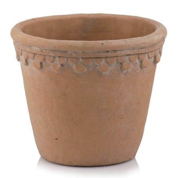 Osłonka doniczki z koronkowym reliefem Ø16, ceramiczna - Polnix