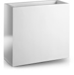 Donica prostokątna wysoka 50x20x50, z włókna szklanego, biała - Polnix